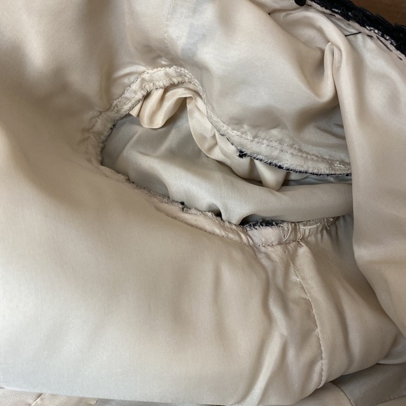 George F Couture Vintage Dress Womens Size 10 black floral v-neck long sleeve - Picture 12 of 14